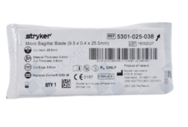 STRYKER 5301-025-038 MICRO SAGITTAL BLADE 9.5x0.4x25.5MM