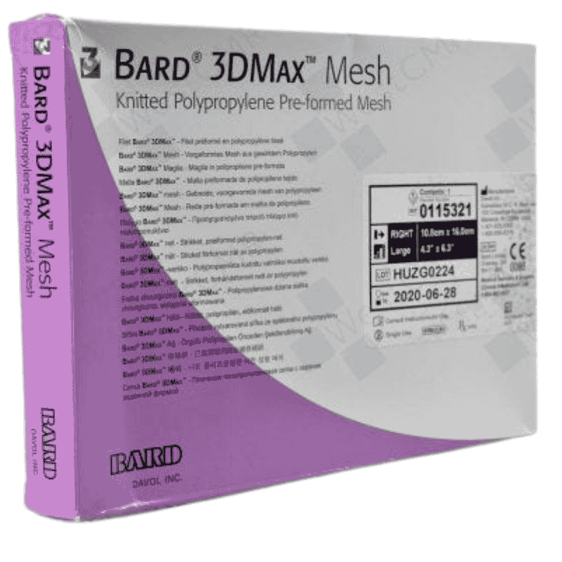 BARD 0115321 3DMAX MESH RIGHT LARGE 10.8CM-16.0CM BARD 0115321 3DMAX MESH RIGHT LARGE 10.8CM-16.0CM