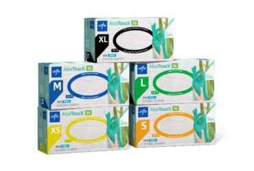 Medline MDS195175: AloeTouch 3G Powder-Free Synthetic Vinyl Exam Gloves