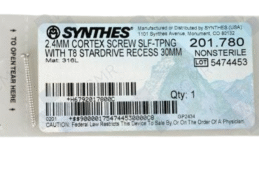 DEPUY 201.780 TI CORTEX SCREW 2.4MM STARDRIVE 30MM