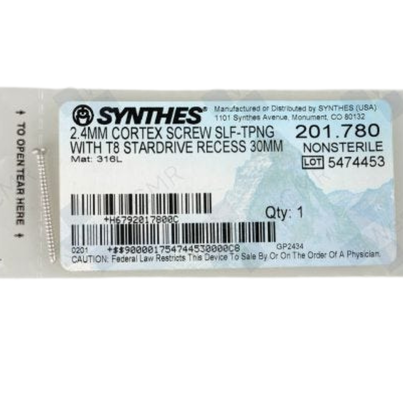 DEPUY 201.780 TI CORTEX SCREW 2.4MM STARDRIVE 30MM DEPUY 201.780 TI CORTEX SCREW 2.4MM STARDRIVE 30MM