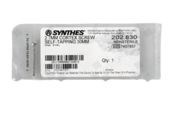 DEPUY 202.830 CORTEX SCREW 2.7MM SELF-TAPPING 30MM