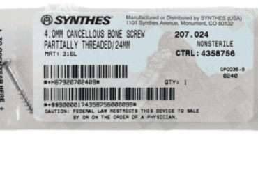 DEPUY SYNTHES 207.024 4.0MM SCREW 24MM - OPEN PACKAGE