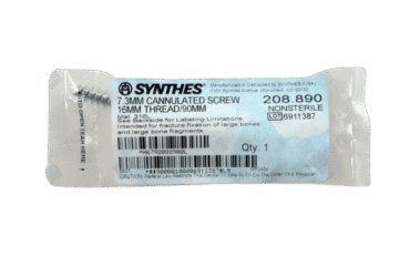 DEPUY SYNTHES 208.890 7.3MM SCREW 16MM THREAD 90MM