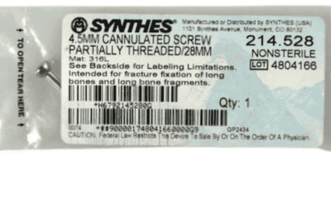DEPUY SYNTHES 214.528 4.5MM CORTEX SCREW 28MM