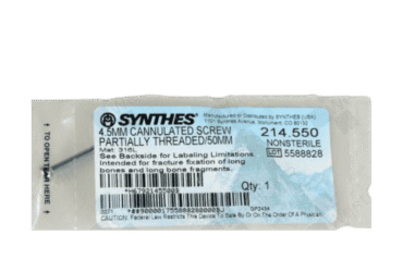 DEPUY SYNTHES 214.550 4.5MM SCREW PARTIAL THREAD 50MM