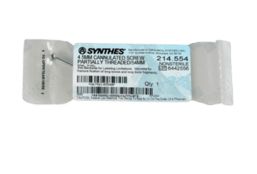 DEPUY SYNTHES 214.554 4.5MM SCREW PARTIALLY THREADED 54MM
