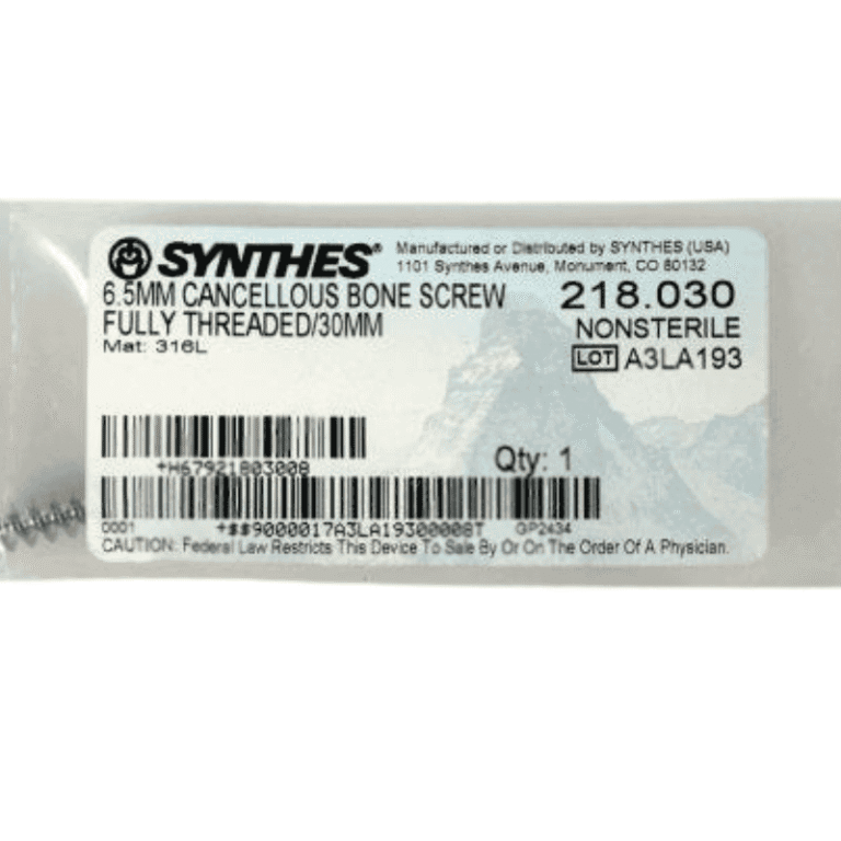DEPUY SYNTHES 218.030 6.5MM CANCELLOUS BONE SCREW 30MM
