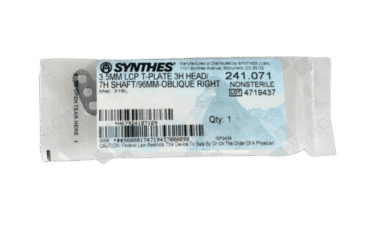 DEPUY SYNTHES 241.071 3.5MM LCP T-PLATE 7 HOLE 96MM OBLIQUE