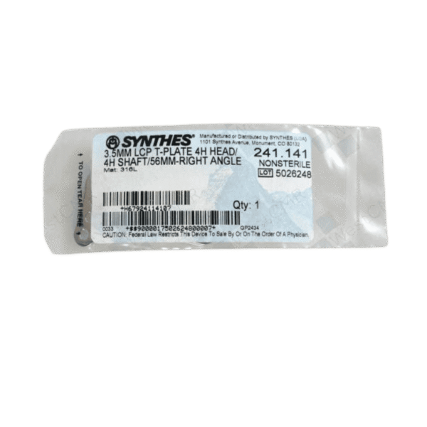 DEPUY SYNTHES 241.141 3.5MM LCP T-PLATE 56MM RIGHT ANGLE