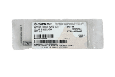 DEPUY SYNTHES 242.06 ¼-Tubular Plate w/Collar 6 Hole 47mm