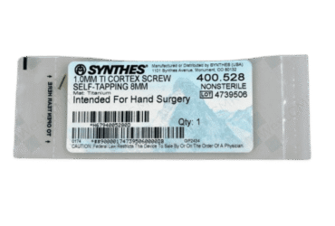 DEPUY SYNTHES 400.528 1.0MM TI CORTEX SCREW 8MM