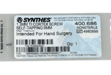 DEPUY SYNTHES 400.686 1.3MM TI CORTEX SCREW 6MM