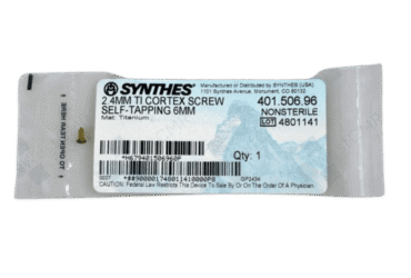 DEPUY SYNTHES 401.506.96 2.4MM TI SCREW 6MM