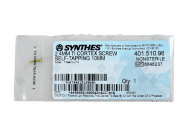 DEPUY 401.510.96 TI CORTEX SCREW 2.4MM 10MM