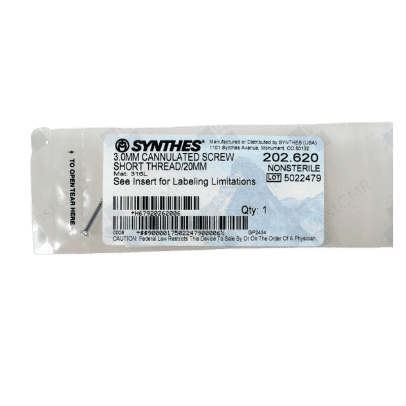 DEPUY SYNTHES 202.620 SCREW SHORT THREAD 20MM DEPUY SYNTHES 202.620 SCREW SHORT THREAD 20MM