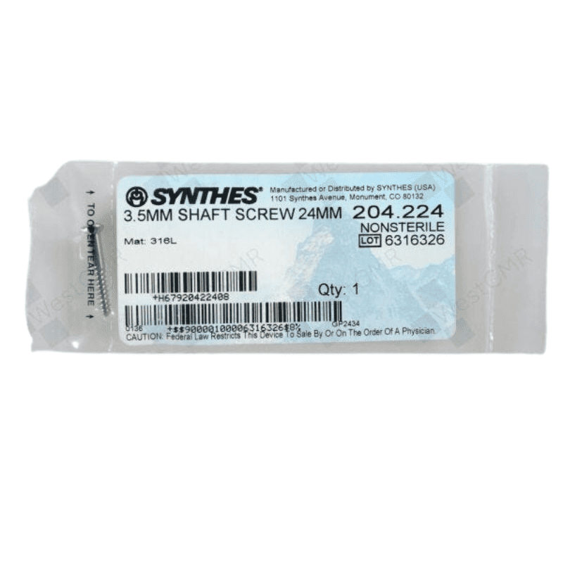 DEPUY 204.224 SHAFT SCREW 3.5MM 22MM DEPUY 204.224 SHAFT SCREW 3.5MM 22MM