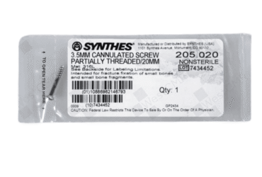 DEPUY 205.020 PARTIAL CANNULATED SCREW 3.5MM 20MM