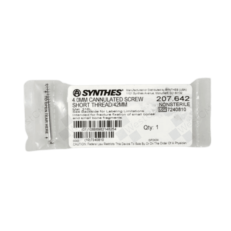 DEPUY SYNTHES 207.642 4.0MM SCREW SHORT THREAD 42MM DEPUY SYNTHES 207.642 4.0MM SCREW SHORT THREAD 42MM