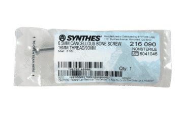 DEPUY SYNTHES 216.090 6.5MM BONE SCREW 90MM