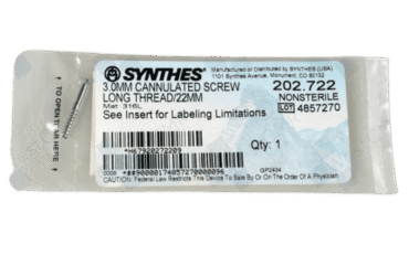 DEPUY 202.722 CANNULATED SCREW 3.0MM 22MM