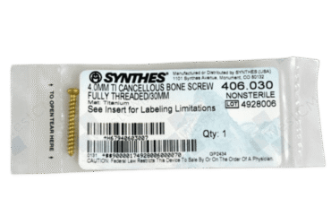 DEPUY 406.030 TI CANCELL. BONE SCREW 4.0MM 30MM