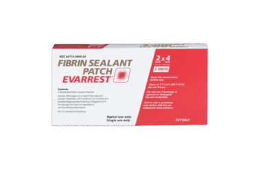 ETHICON EVTS024 EVARREST PATCH 2IN X 4IN (BOX 2)