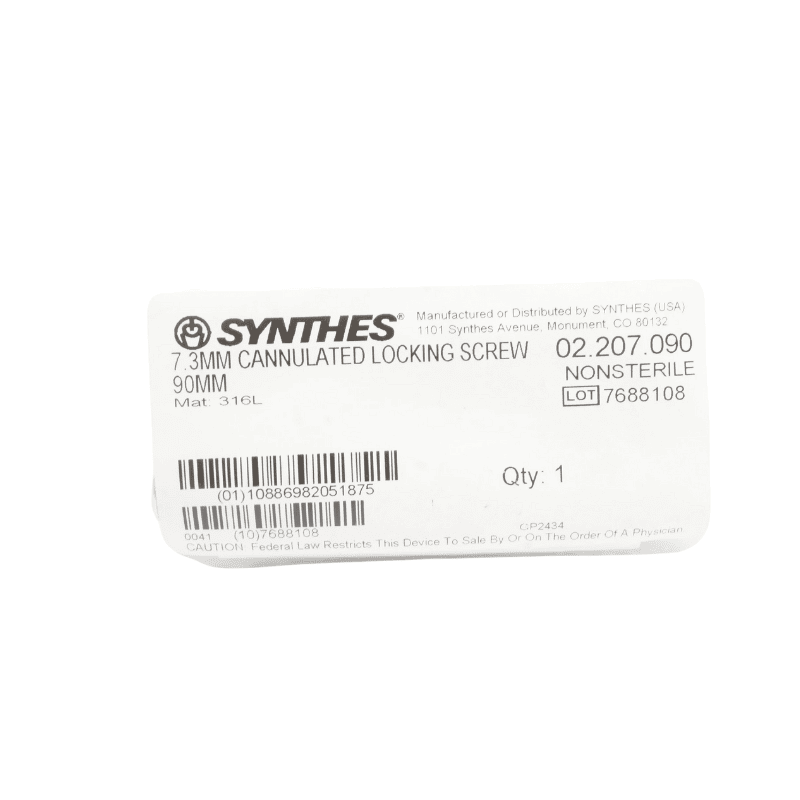 DEPUY 02.207.090 LOCKING SCREW 7.3MM 90MM DEPUY 02.207.090 LOCKING SCREW 7.3MM 90MM