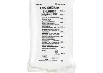 ICU Medical 0.9% Sodium Chloride Irrigation, USP – 3000 mL Sterile Irrigation Bag Case of 4