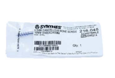 DEPUY SYNTHES 216.045 6.5MM CANCELLOUS SCREW 16MM THREAD 45MM
