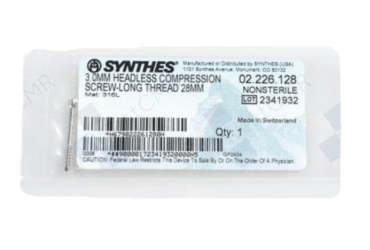 DEPUY SYNTHES 02.226.128 Headless Screw Long Thread 28mm