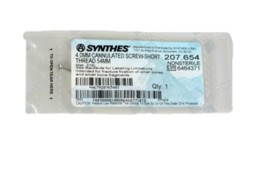 DEPUY SYNTHES 207.654 4.0MM CANN SCREW SHORT THREAD 54MM