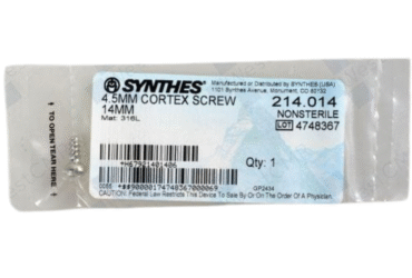 DEPUY SYNTHES 214.014 4.5MM CORTEX SCREW 14MM OPEN
