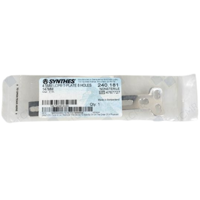 DEPUY SYNTHES 240.181 4.5MM LCP T-PLATE 8H 147MM DEPUY SYNTHES 240.181 4.5MM LCP T-PLATE 8H 147MM