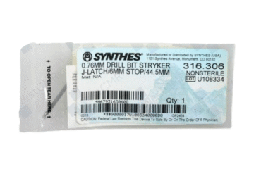 DEPUY SYNTHES 316.306 0.76MM DRILL BIT J-LATCH 6MM