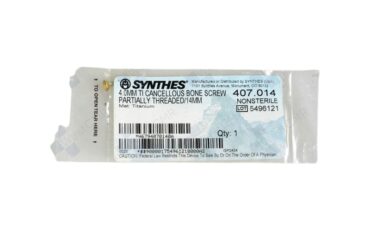 DEPUY SYNTHES 407.014 4.0MM TI PT CANCEL SCREW 14MM