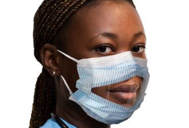 ProGear, Clear-View See-Through Window Mask, ASTM Level 1, Earloop, Striped (USA) (100/Case)