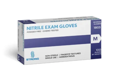 Strong Nitrile Exam Glove Chemo - Blue 3.5 Mil - Medium 1803