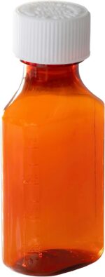 Ovals and Vials 08496-1231-50 ColorSafe 12 oz Amber Oval with Child Resistant Cap CRC