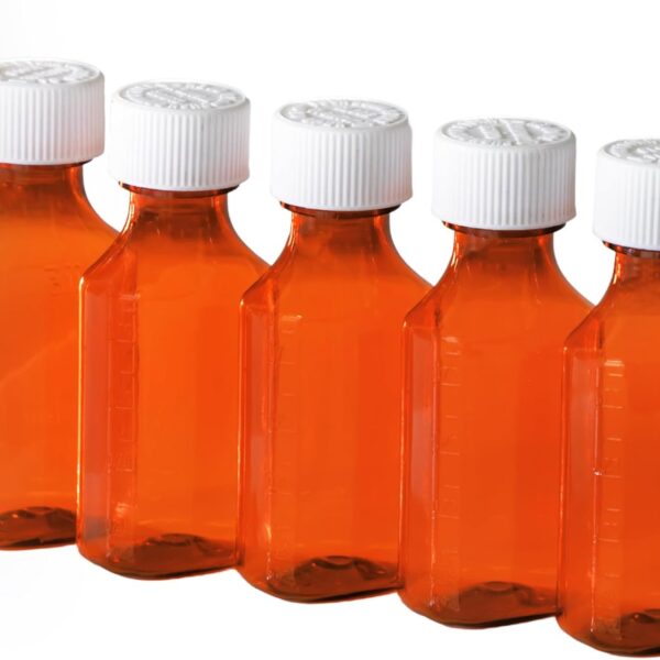 Ovals and Vials 08496-1231-50 ColorSafe 12 oz Amber Oval with Child Resistant Cap CRC