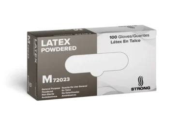 STRONG Latex Glove - PrePowdered - MEDIUM 72023 100/box, 10 boxes/case