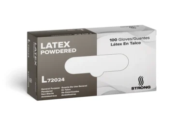 STRONG  Latex Glove - PrePowdered - Large 72024	100/box, 10 boxes/case