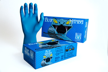 Blue Mamba BLU120 6 mil Nitrile Disposable Gloves – Large, 100 per Box