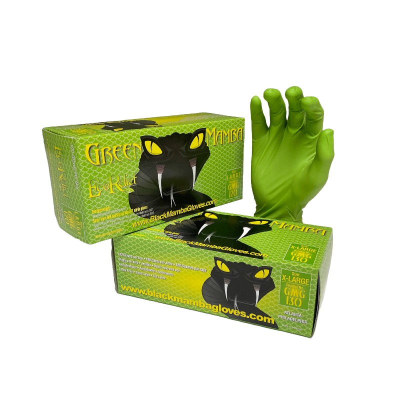 Green Mamba GMG120 Biodegradable Nitrile Gloves – Large, 100 per Box Green Mamba GMG120 Biodegradable Nitrile Gloves – Large, 100 per Box