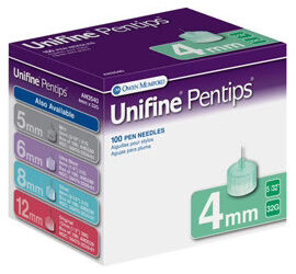 Unifine Ultra Pen Needles 6mm x 31G – 100 Count per Box (12 Boxes per Case)