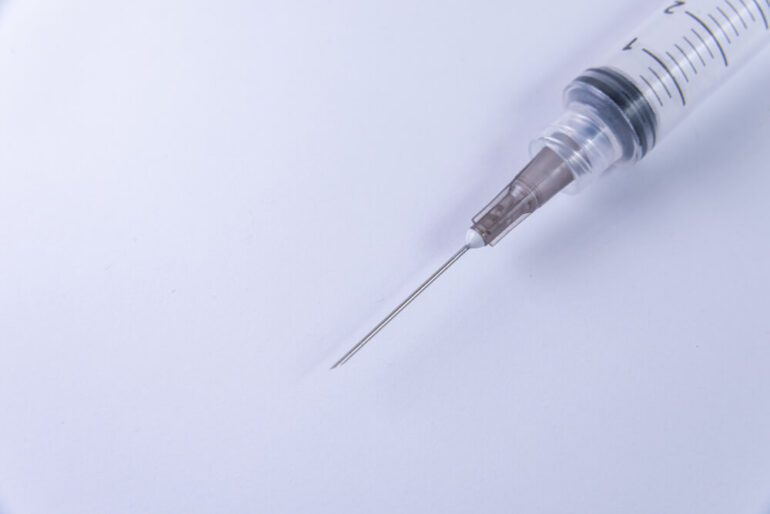 Hypodermic needles are usually attached to a plastic syringe