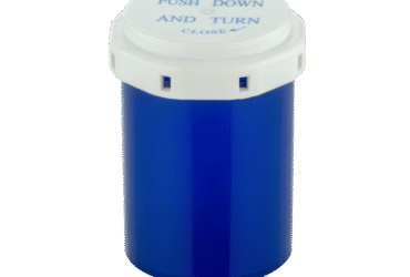 Ovals and Vials 08496-3002-21 ColorSafe 30 dram Blue Vial with Reversible Cap RC