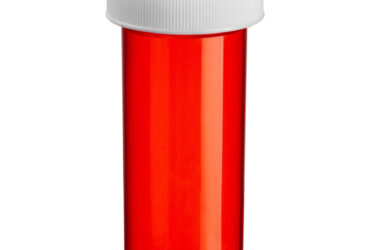Ovals and Vials 08496-3005-21 ColorSafe 30 dram Red Vial with Reversible Cap RC