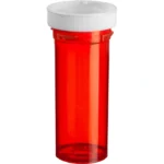Ovals and Vials 08496-3005-21 ColorSafe 30 dram Red Vial with Reversible Cap RC