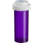 Ovals and Vials 08496-3004-21 ColorSafe 30 dram Violet Vial with Reversible Cap RC